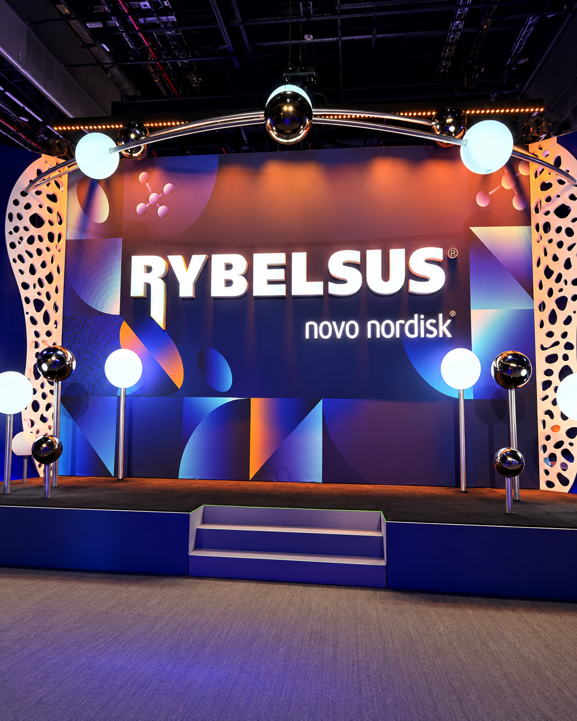 Escenario farmacéutico RYBELSUS iluminado